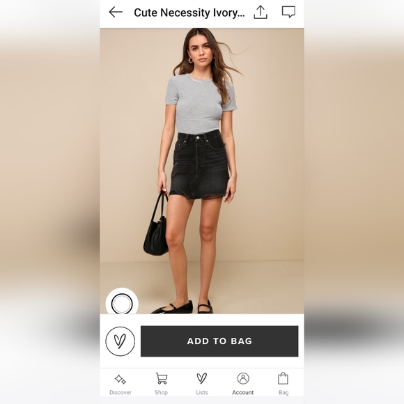 Lulu's Black & White Striped Tee - Picture 7 of 8